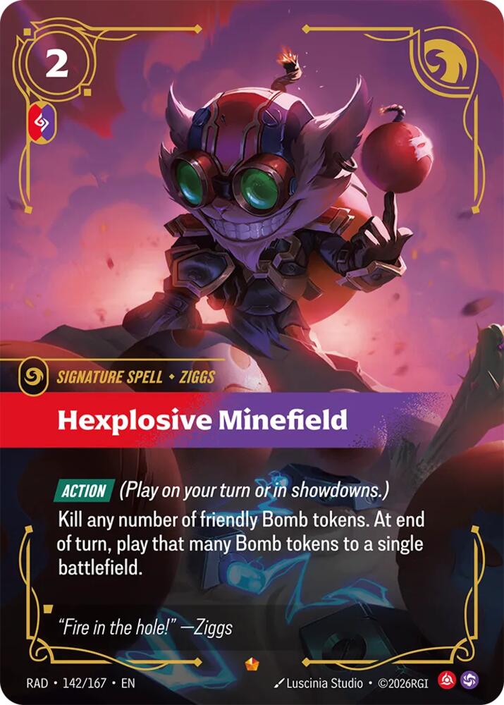 Riftbound TCG Hexplosive Minefield Foil Epic Radiance 142/167 NM